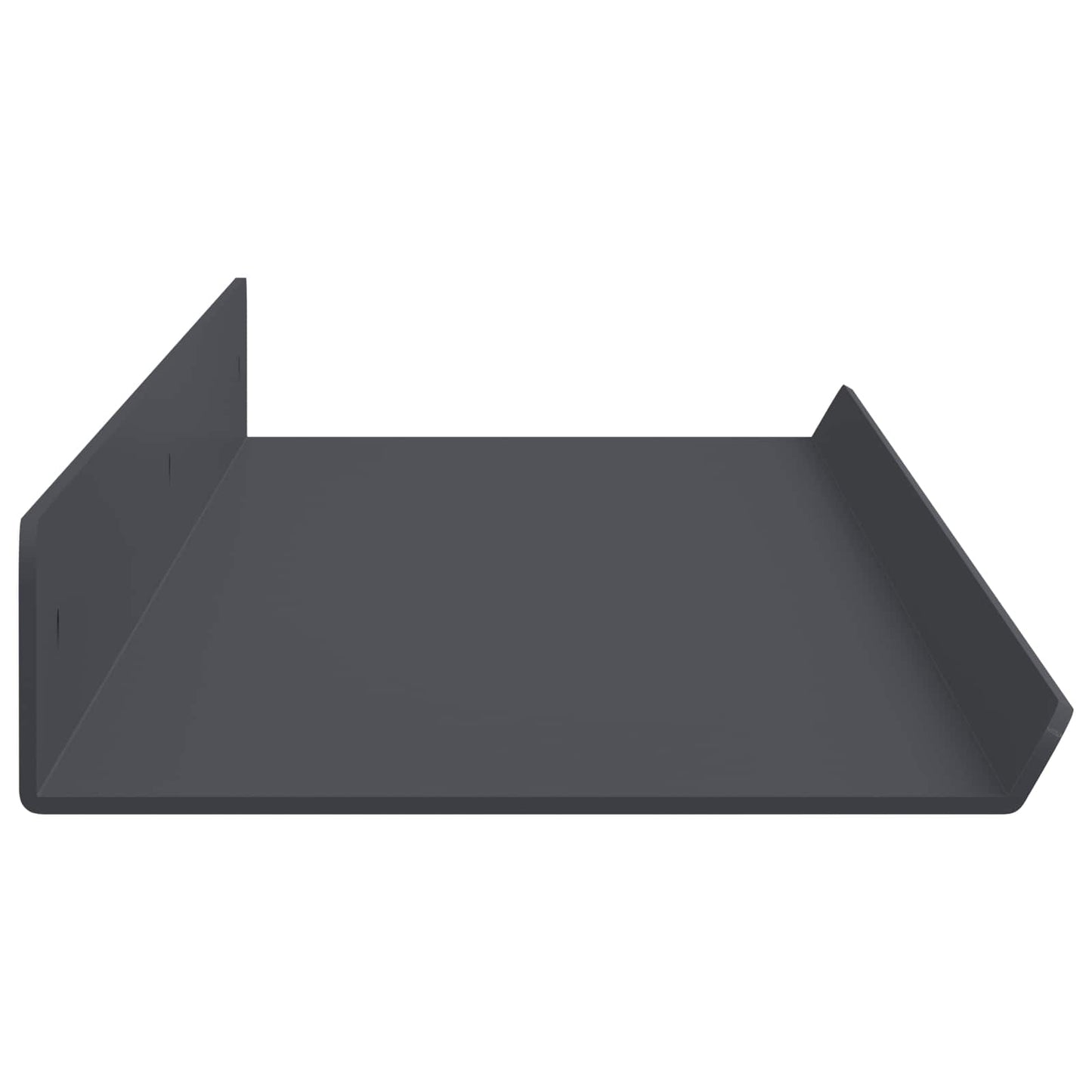 Wandplank met plank met opslag 2 pcs Antraciet 80 x 9 x 2,5 cm