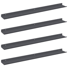 Wandplank met plank met opslag 4 pcs Antraciet 80 x 9 x 2,5 cm