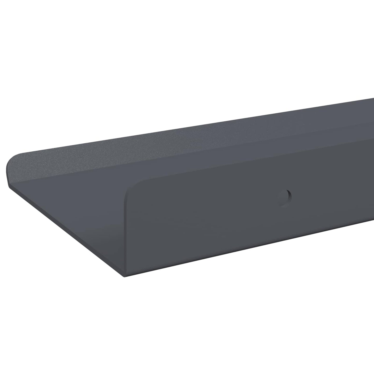 Wandplank met plank met opslag 4 pcs Antraciet 80 x 9 x 2,5 cm
