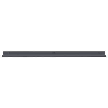 Wandplank met plank met opslag 4 pcs Antraciet 80 x 9 x 2,5 cm