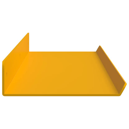 Wandplank met plank 2 pcs Mosterdgeel 80 x 9 x 2,5 cm