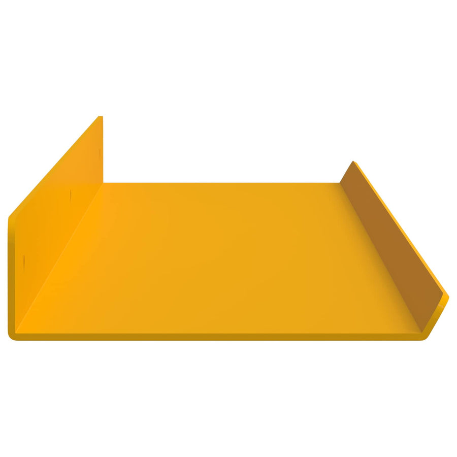 Wandplank met plank 2 pcs Mosterdgeel 80 x 9 x 2,5 cm