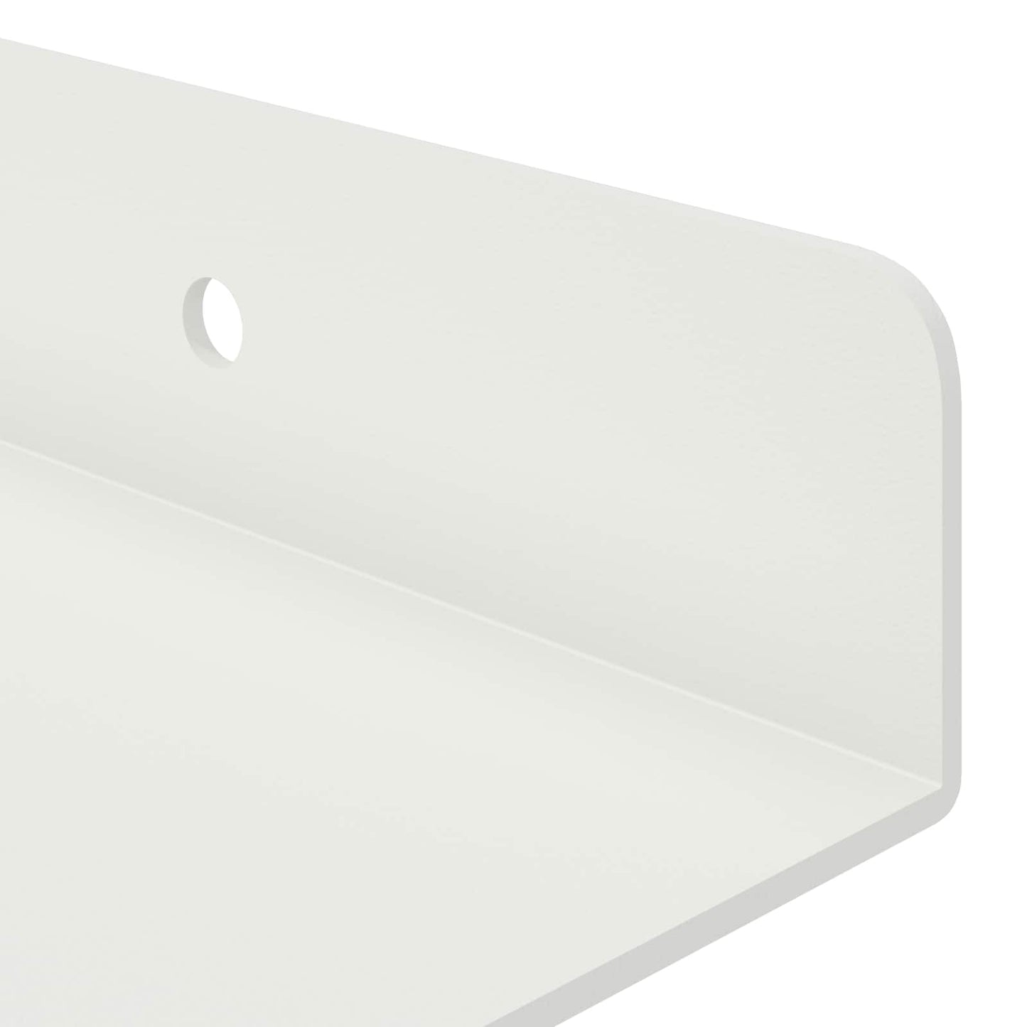 Wandplank met plank Wandgemonteerd 2 pcs Wit 80 x 9 x 2,5 cm