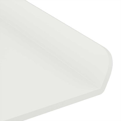 Wandplank met plank Wandgemonteerd 2 pcs Wit 80 x 9 x 2,5 cm