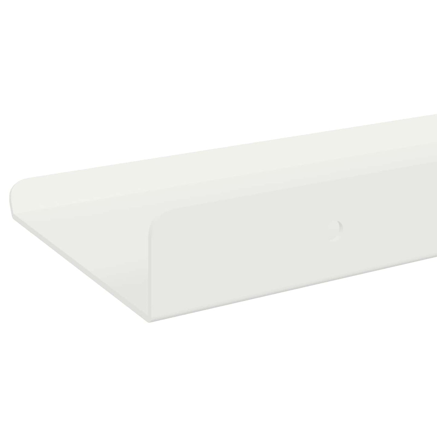 Wandplank met plank Wandgemonteerd 2 pcs Wit 80 x 9 x 2,5 cm