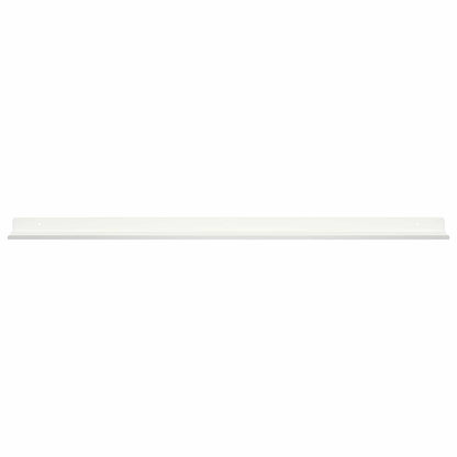Wandplank met plank Wandgemonteerd 2 pcs Wit 80 x 9 x 2,5 cm