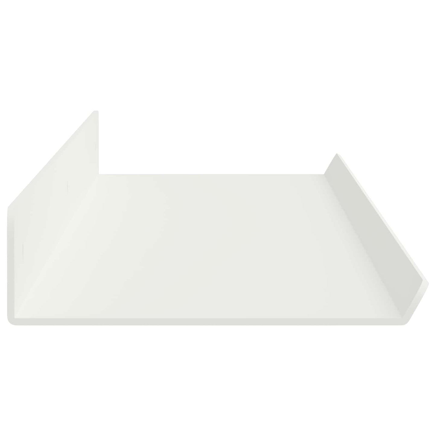 Wandplank met plank Wandgemonteerd 2 pcs Wit 80 x 9 x 2,5 cm