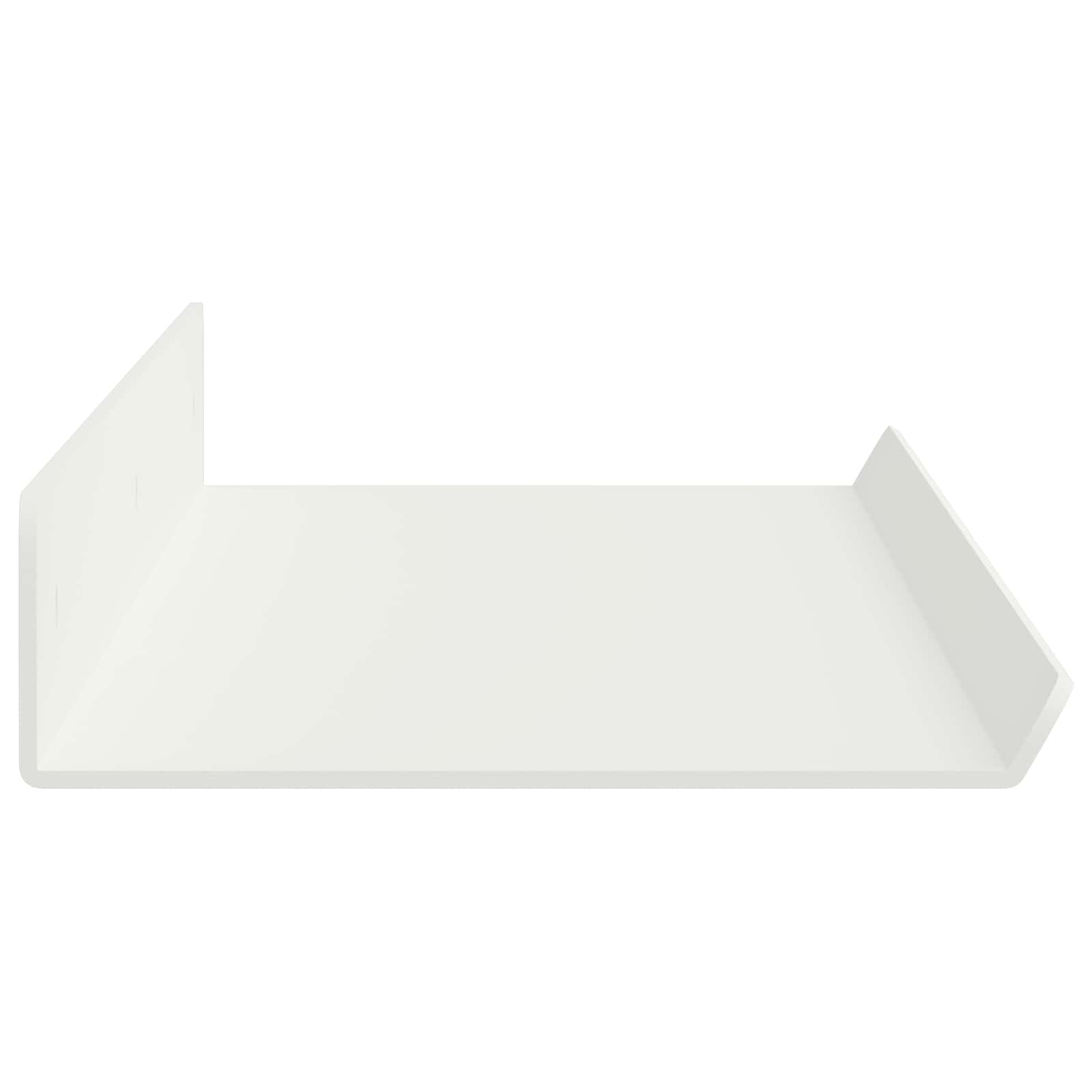 Wandplank met plank Wandgemonteerd 4 pcs Wit 80 x 9 x 2,5 cm