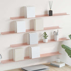 Floating Shelf 4 pcs Pink 100 x 9 x 2.5 cm Steel