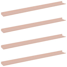 Wandplank met plank Wandgemonteerd 4 pcs Roze 100 x 9 x 2,5 cm