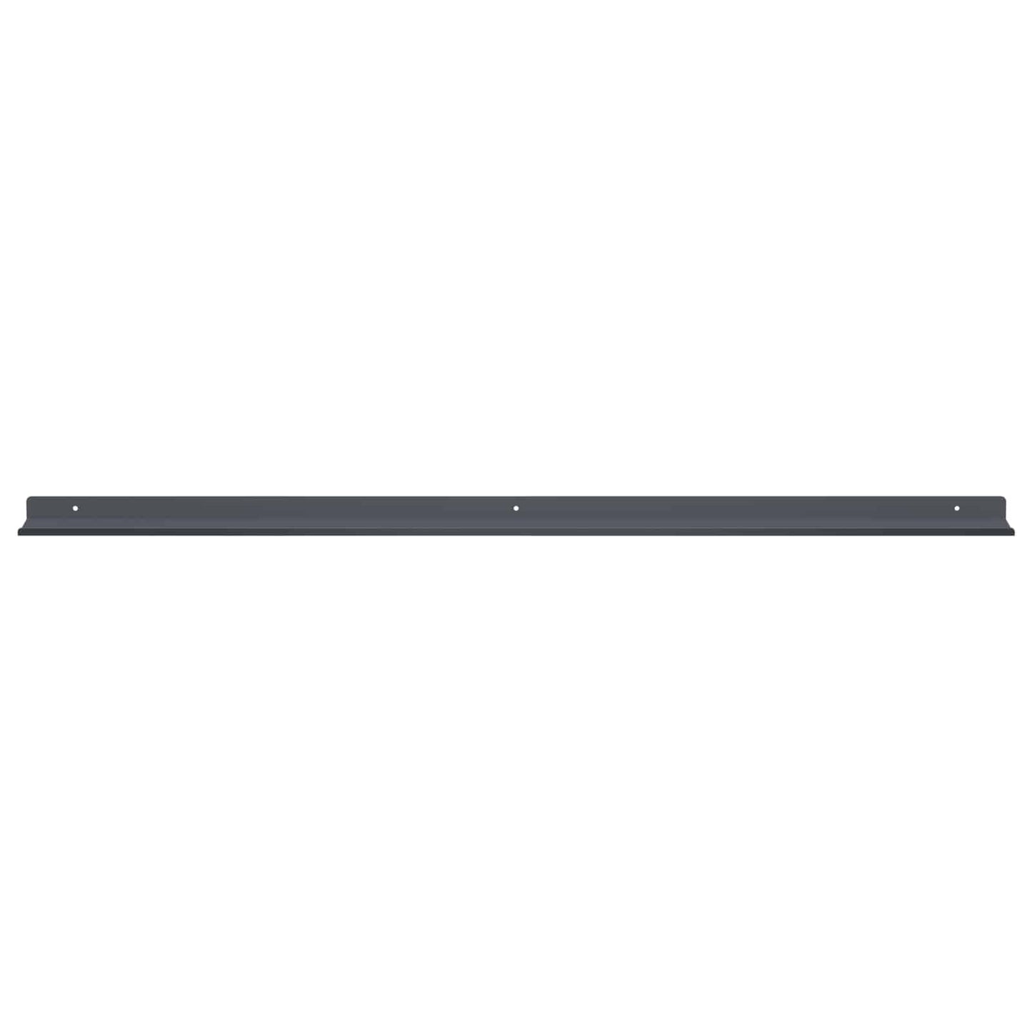 Wandplank met plank met opslag 2 pcs Antraciet 100 x 9 x 2,5 cm