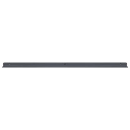 Wandplank met plank met opslag 2 pcs Antraciet 100 x 9 x 2,5 cm