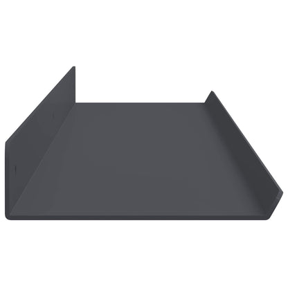 Wandplank met plank met opslag 2 pcs Antraciet 100 x 9 x 2,5 cm