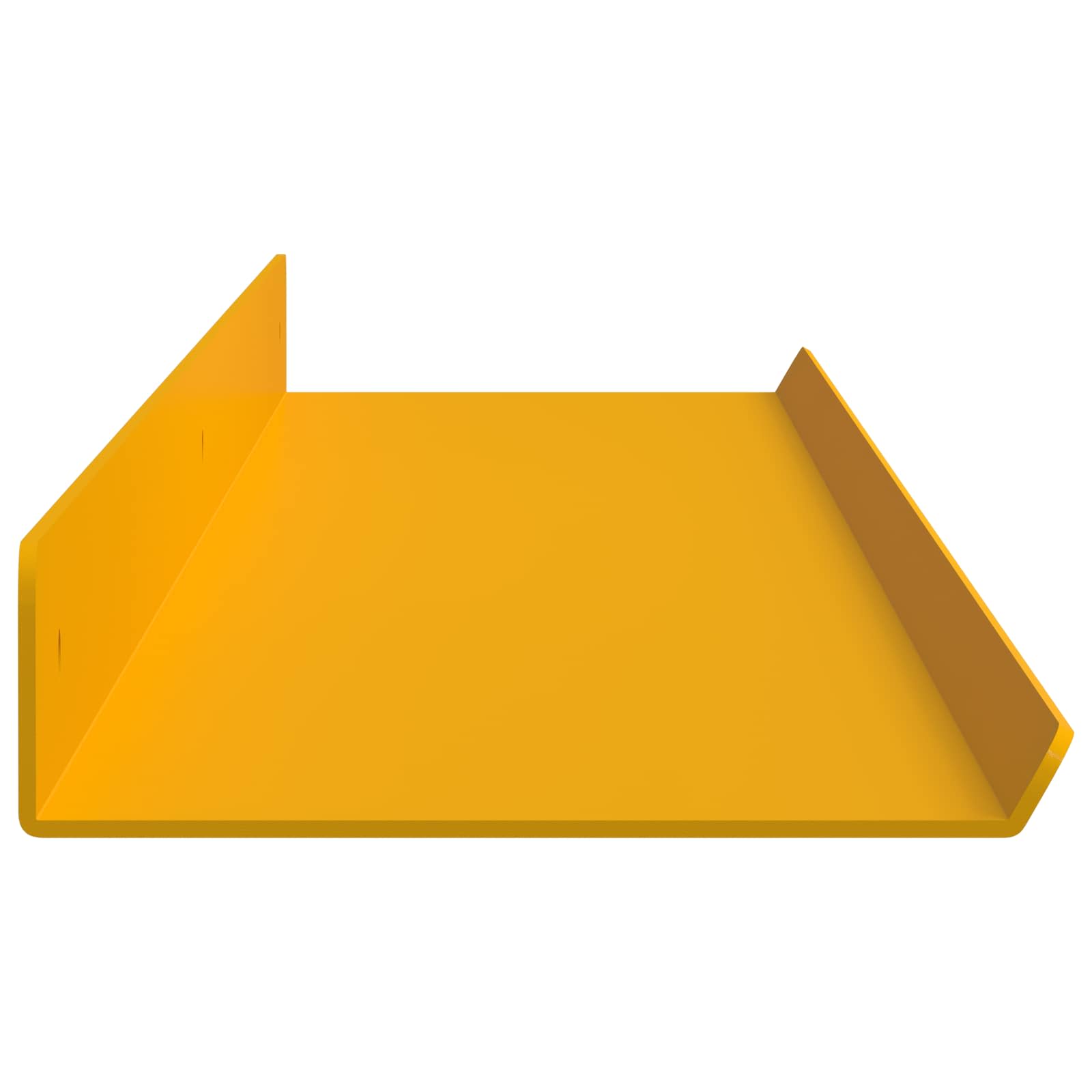 Wandplank met plank 4 pcs Mosterdgeel 100 x 9 x 2,5 cm