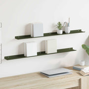 Wandplank 100x9x2.5 cm staal olijf groen