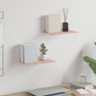 Floating shelf 2 pcs Pink 30 x 18 x 2.5 cm Steel