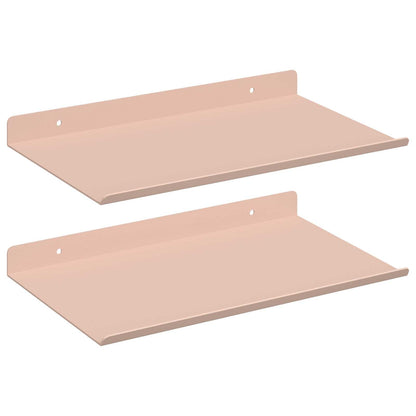 Wandplank met plank Wandgemonteerd 2 pcs Roze 30 x 18 x 2,5 cm