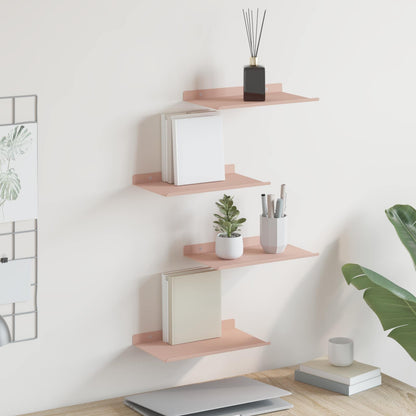 Wandplank met plank Wandgemonteerd 4 pcs Roze 30 x 18 x 2,5 cm