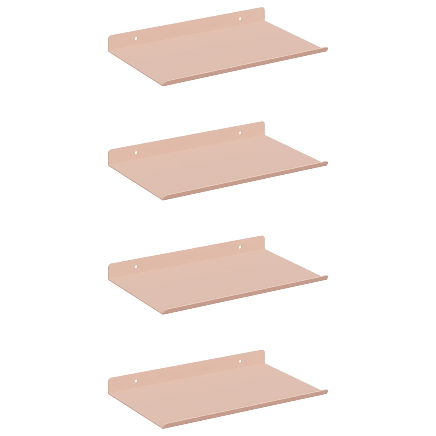 Wandplank met plank Wandgemonteerd 4 pcs Roze 30 x 18 x 2,5 cm