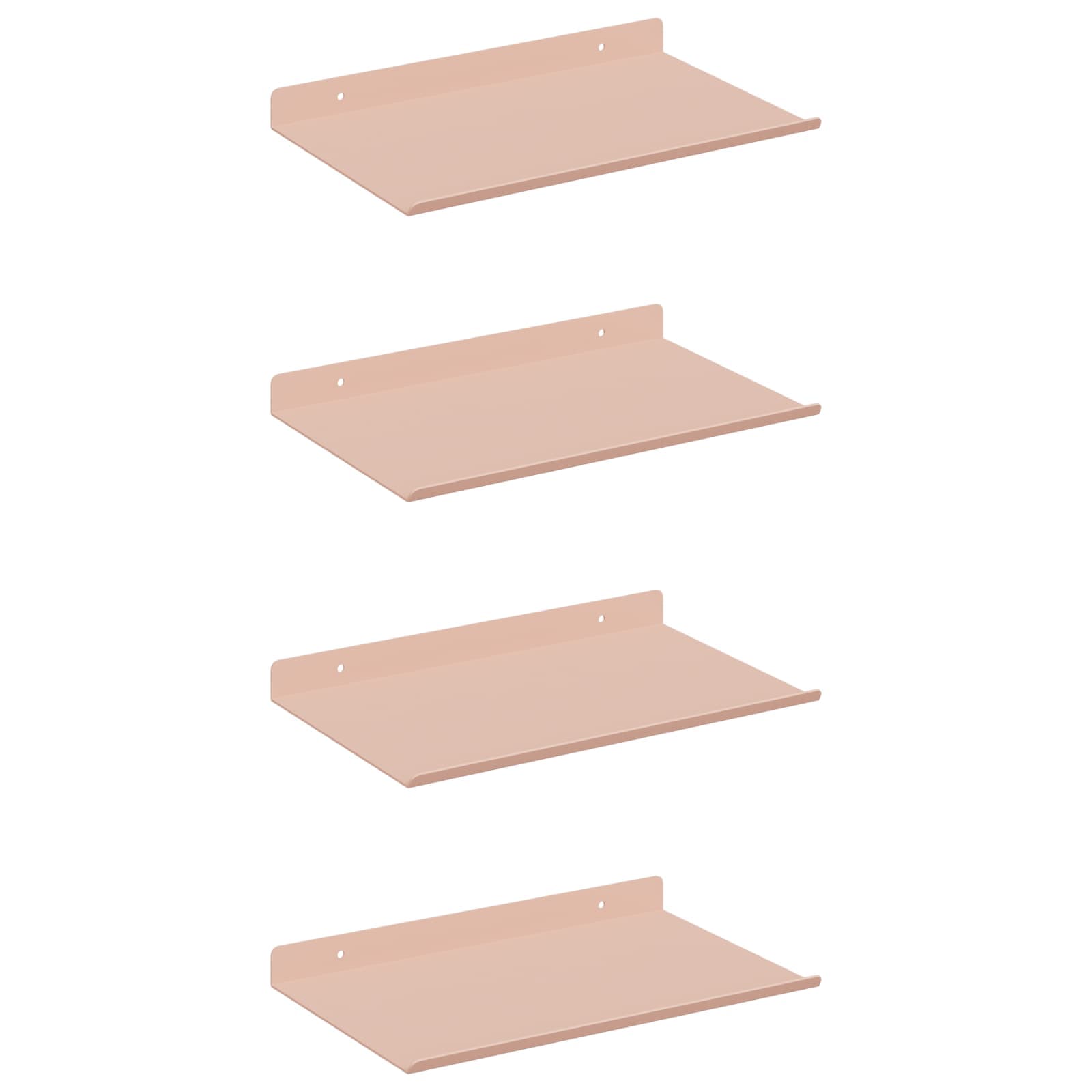 Wandplank met plank Wandgemonteerd 4 pcs Roze 30 x 18 x 2,5 cm