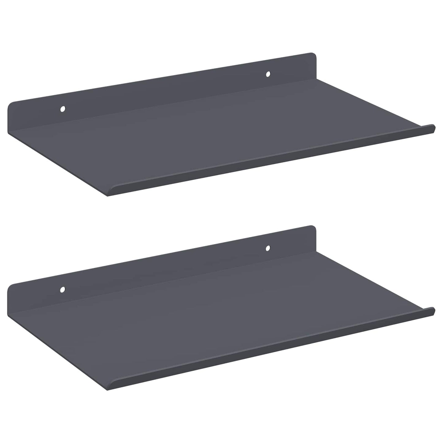 Wandplank met plank met opslag 2 pcs Antraciet 30 x 18 x 2,5 cm