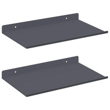 Wandplank met plank met opslag 2 pcs Antraciet 30 x 18 x 2,5 cm