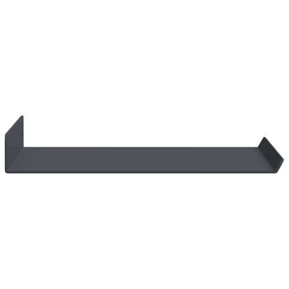 Wandplank met plank met opslag 2 pcs Antraciet 30 x 18 x 2,5 cm