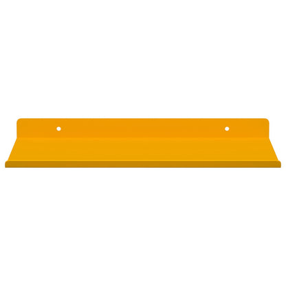 Wandplank met plank 2 pcs Mosterdgeel 30 x 18 x 2,5 cm
