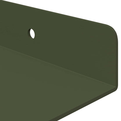 Wandplank met plank 4 pcs Olijf Groen 30 x 18 x 2,5 cm