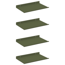 Wandplank met plank 4 pcs Olijf Groen 30 x 18 x 2,5 cm