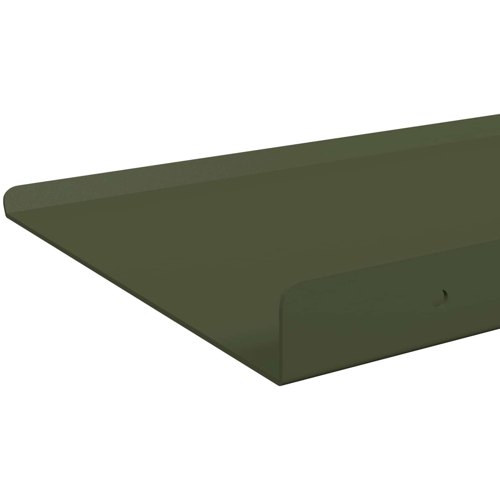 Wandplank met plank 4 pcs Olijf Groen 30 x 18 x 2,5 cm