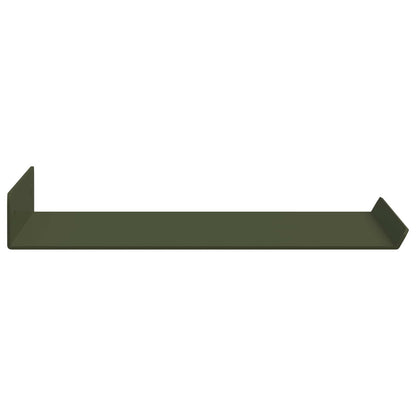 Wandplank met plank 4 pcs Olijf Groen 30 x 18 x 2,5 cm