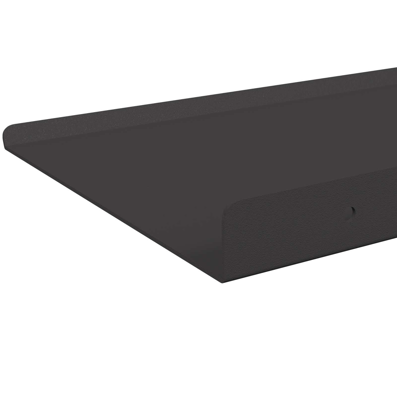 Wandplank met plank Wandgemonteerd 4 pcs Zwart 40 x 18 x 2,5 cm