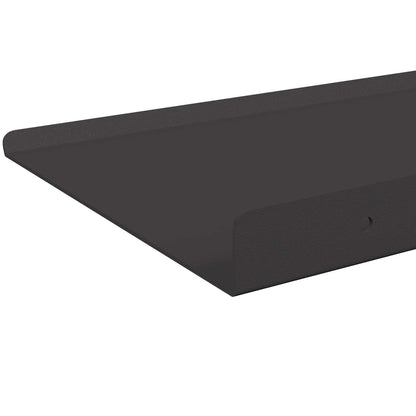 Wandplank met plank Wandgemonteerd 4 pcs Zwart 40 x 18 x 2,5 cm