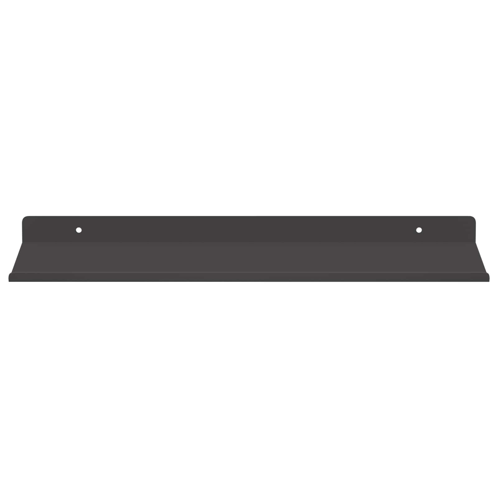 Wandplank met plank Wandgemonteerd 4 pcs Zwart 40 x 18 x 2,5 cm