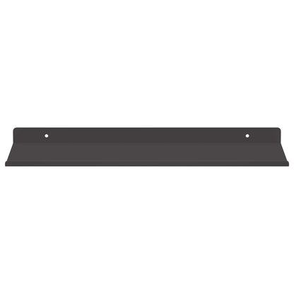 Wandplank met plank Wandgemonteerd 4 pcs Zwart 40 x 18 x 2,5 cm