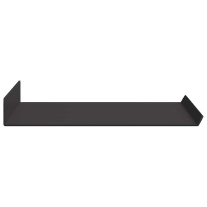 Wandplank met plank Wandgemonteerd 4 pcs Zwart 40 x 18 x 2,5 cm
