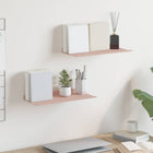 Floating shelf 2 pcs Pink 40 x 18 x 2.5 cm Steel