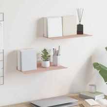 Wandplank met plank Wandgemonteerd 2 pcs Roze 40 x 18 x 2,5 cm