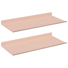 Wandplank met plank Wandgemonteerd 2 pcs Roze 40 x 18 x 2,5 cm
