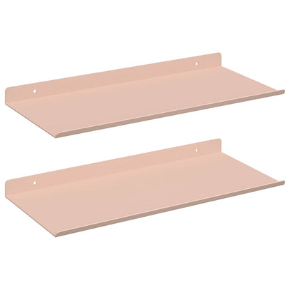 Wandplank met plank Wandgemonteerd 2 pcs Roze 40 x 18 x 2,5 cm