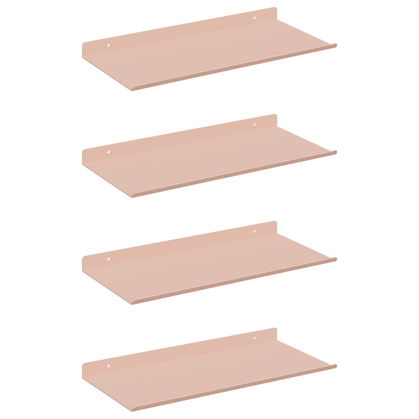 Wandplank met plank Wandgemonteerd 4 pcs Roze 40 x 18 x 2,5 cm