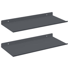 Wandplank met plank met opslag 2 pcs Antraciet 40 x 18 x 2,5 cm