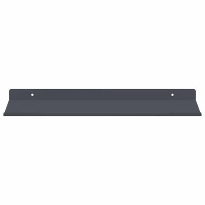 Wandplank met plank met opslag 2 pcs Antraciet 40 x 18 x 2,5 cm