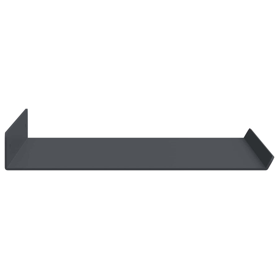 Wandplank met plank met opslag 2 pcs Antraciet 40 x 18 x 2,5 cm