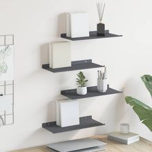 Wandplank met plank met opslag 4 pcs Antraciet 40 x 18 x 2,5 cm