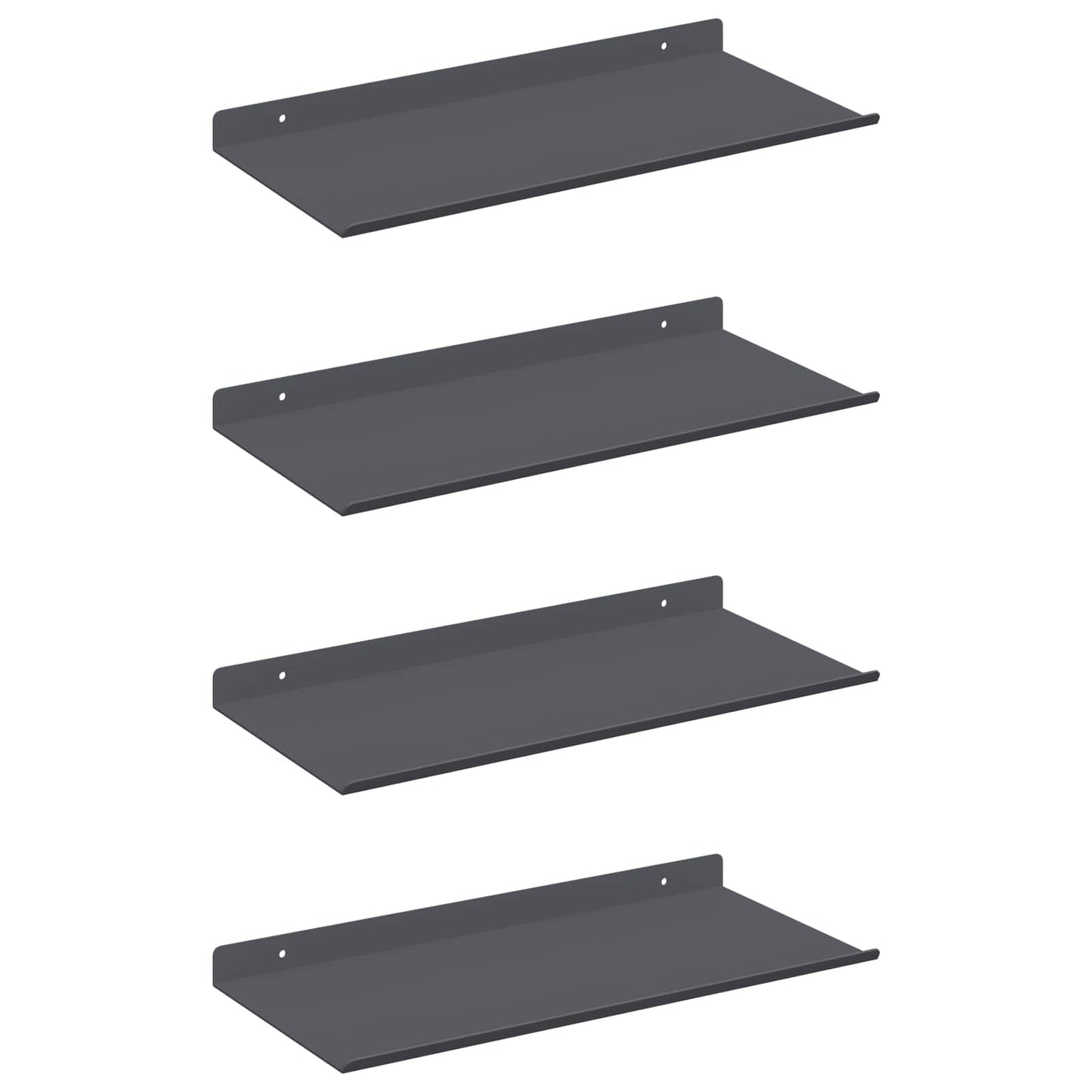 Wandplank met plank met opslag 4 pcs Antraciet 40 x 18 x 2,5 cm