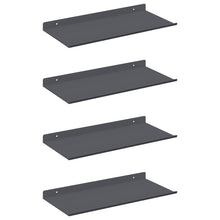 Wandplank met plank met opslag 4 pcs Antraciet 40 x 18 x 2,5 cm