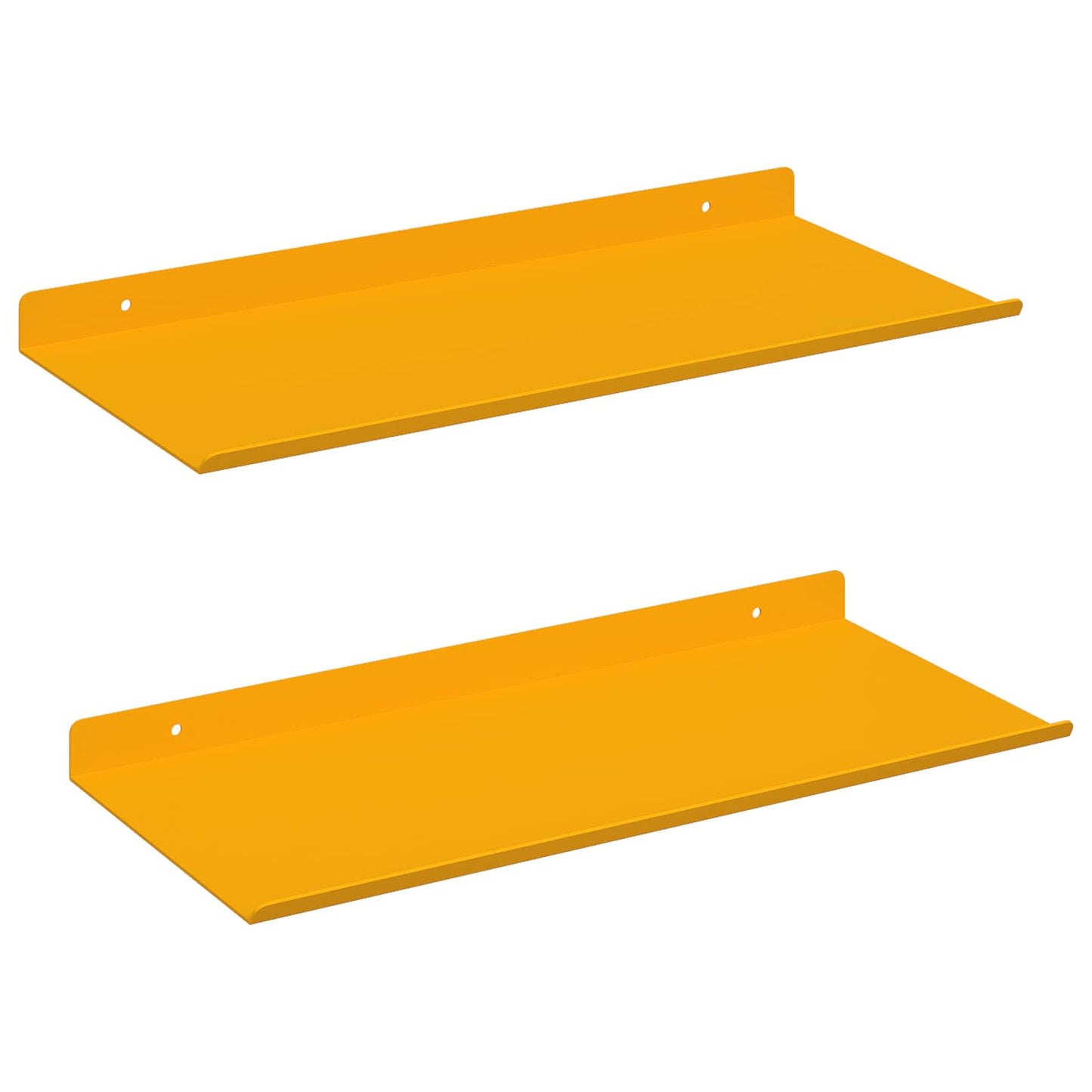 Wandplank met plank 2 pcs Mosterdgeel 40 x 18 x 2,5 cm