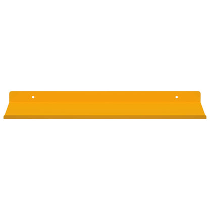 Wandplank met plank 4 pcs Mosterdgeel 40 x 18 x 2,5 cm